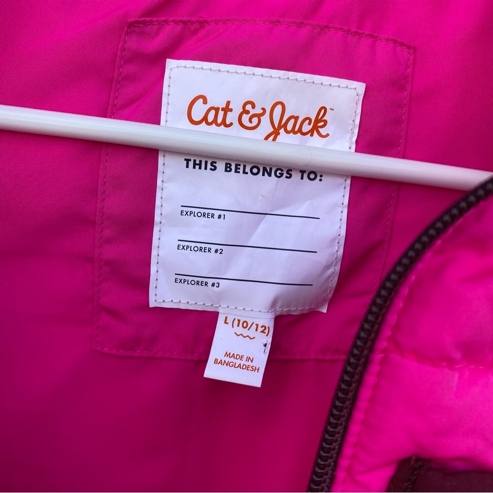 CAT & JACK Hot Pink Child’s Puffer Vest - Picture 3 of 6